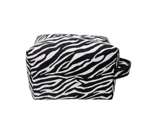 Load image into Gallery viewer, Black Colour DK Nyla Zebra Cosmetic / Washbags
