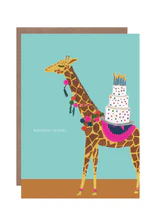 Giraffe Pompom Greeting Card