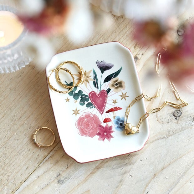 Lisa Angel Floral Rectangle Trinket Dish