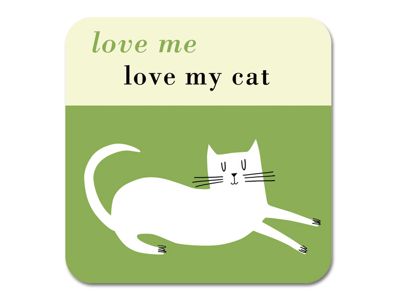 Repeat Repeat Green Happiness Cat Nap Coaster