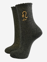 Load image into Gallery viewer, Sock Talk Women’s Zodiac Glitter Socks
