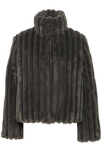 Load image into Gallery viewer, ICHI Finta Funnel Neck Faux Fur Jacket
