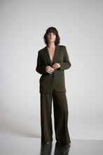 Load image into Gallery viewer, ICHI Kate Jacquard Oversized Blazer - Olive Herringbone
