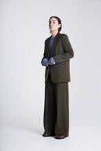 Load image into Gallery viewer, ICHI Kate Jacquard Oversized Blazer - Olive Herringbone
