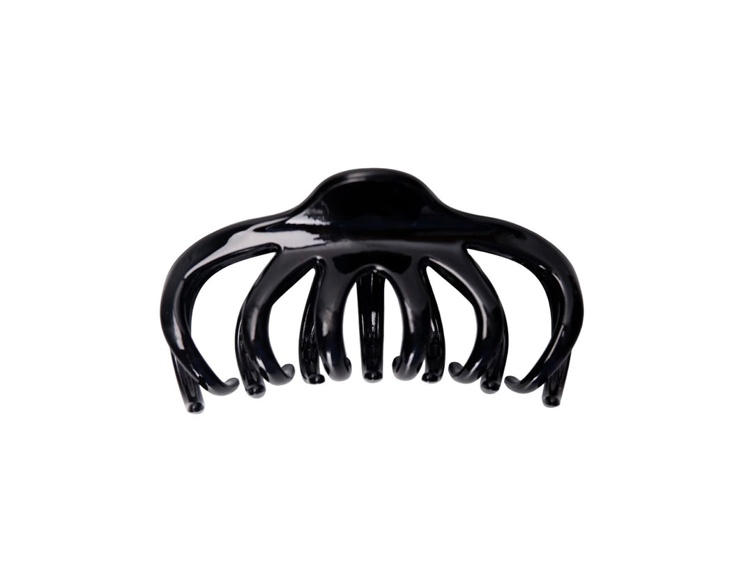 Black Colour DK Lyda Glossy Hair Claw - Black