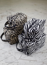 Load image into Gallery viewer, Black Colour DK Nyla Zebra Cosmetic / Washbags
