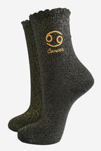 Load image into Gallery viewer, Sock Talk Women’s Zodiac Glitter Socks
