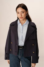 Load image into Gallery viewer, Grace &amp; Mila Short Cotton Trench Coat
