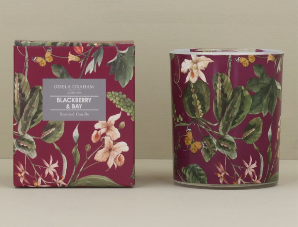 Gisela Graham Wild Orchids Candle - Blackberry & Bay