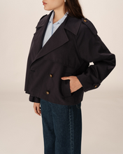 Load image into Gallery viewer, Grace &amp; Mila Short Cotton Trench Coat
