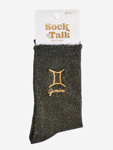 Load image into Gallery viewer, Sock Talk Women’s Zodiac Glitter Socks
