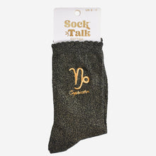 Load image into Gallery viewer, Sock Talk Women’s Zodiac Glitter Socks
