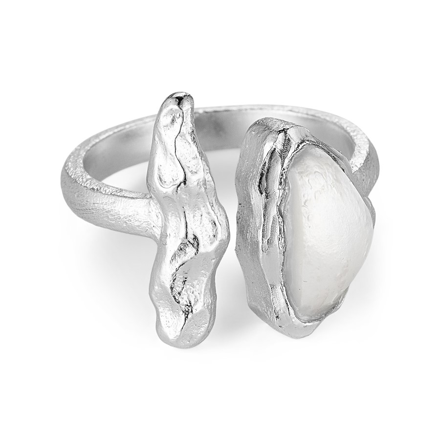 Pure By Nat Ring With Pearl - Gold/Silver