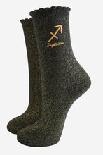 Load image into Gallery viewer, Sock Talk Women’s Zodiac Glitter Socks
