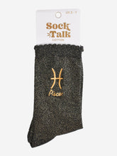 Load image into Gallery viewer, Sock Talk Women’s Zodiac Glitter Socks
