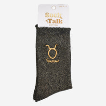 Load image into Gallery viewer, Sock Talk Women’s Zodiac Glitter Socks
