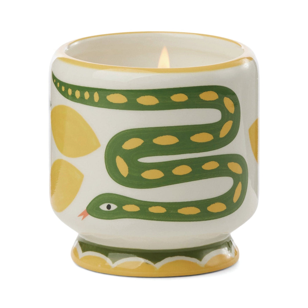 PADDYWAX Snake Ceramic Boxed Wild Lemongrass Scented Candle