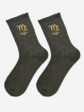 Load image into Gallery viewer, Sock Talk Women’s Zodiac Glitter Socks
