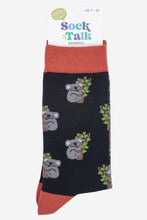 Load image into Gallery viewer, Sock Talk Men’s Sleepy Koala Bamboo Socks
