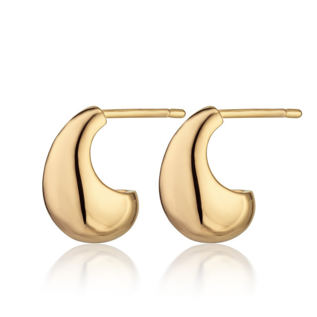 Scream Pretty Teardrop Stud Earrings - Silver/Gold