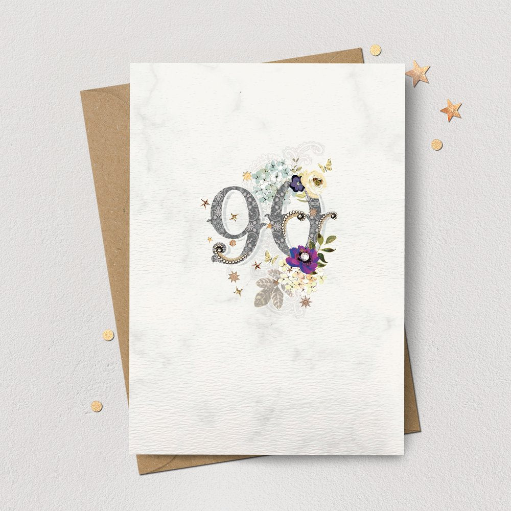 Stephanie Davies 90 Age Number Card