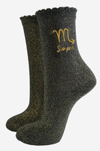 Load image into Gallery viewer, Sock Talk Women’s Zodiac Glitter Socks
