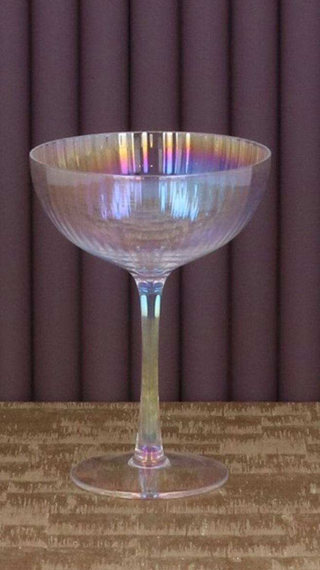 Iridescent Coupe Glass