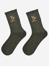 Load image into Gallery viewer, Sock Talk Women’s Zodiac Glitter Socks
