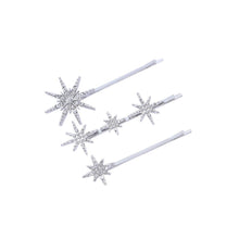 Load image into Gallery viewer, Sparkly Triple Star Clip - Silver
