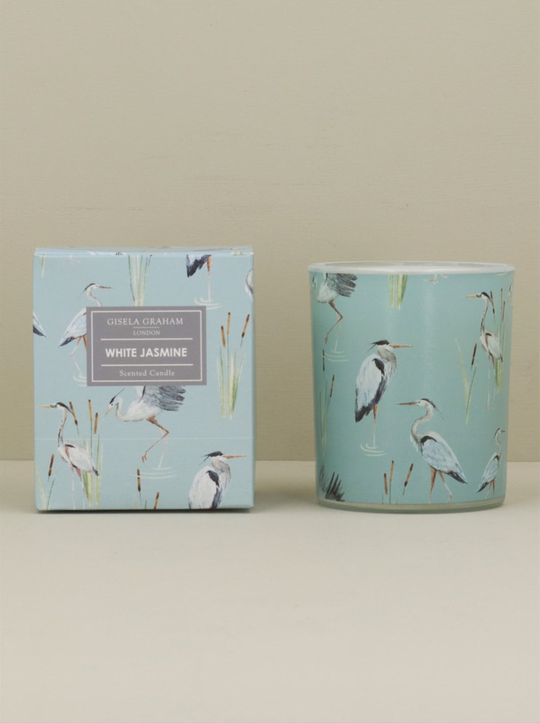 Gisela Graham Herons Scented Candle - White Jasmine