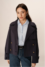 Load image into Gallery viewer, Grace &amp; Mila Short Cotton Trench Coat
