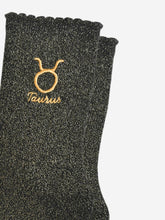 Load image into Gallery viewer, Sock Talk Women’s Zodiac Glitter Socks
