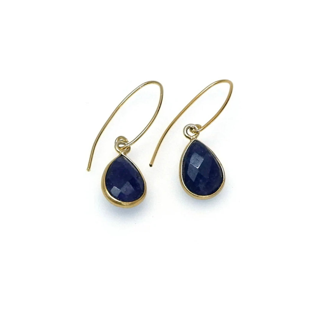 Annabella Moore Lapis Teardrop Gemstone Earrings in a Bottle