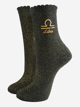 Load image into Gallery viewer, Sock Talk Women’s Zodiac Glitter Socks
