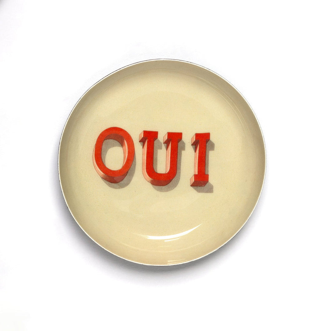 Enamel Printed Tray Round - Oui