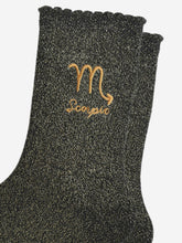 Load image into Gallery viewer, Sock Talk Women’s Zodiac Glitter Socks
