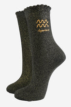 Load image into Gallery viewer, Sock Talk Women’s Zodiac Glitter Socks
