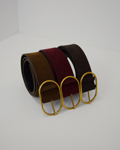 Load image into Gallery viewer, Grace &amp; Mila Oval Gold Buckle Belt - 3 Colours
