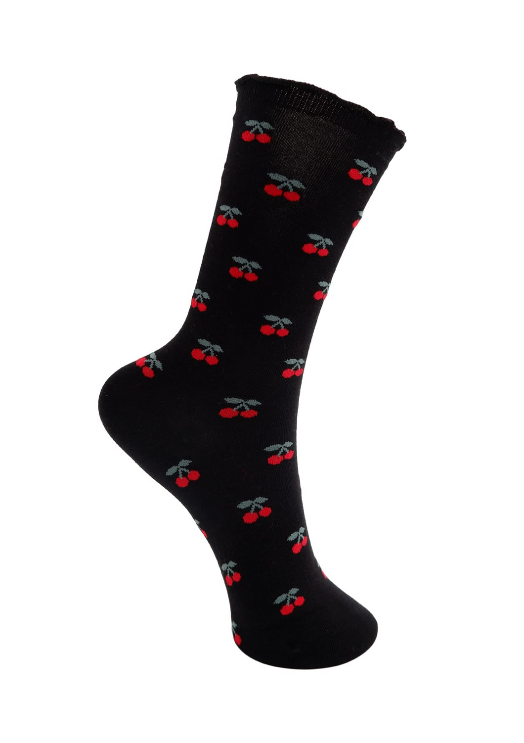 Black Colour DK Cherry Socks