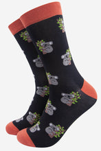 Load image into Gallery viewer, Sock Talk Men’s Sleepy Koala Bamboo Socks
