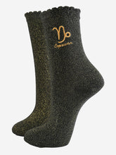 Load image into Gallery viewer, Sock Talk Women’s Zodiac Glitter Socks
