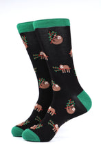 Load image into Gallery viewer, Sock Talk Men’s Snoozing Sloth Bamboo Socks
