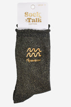 Load image into Gallery viewer, Sock Talk Women’s Zodiac Glitter Socks
