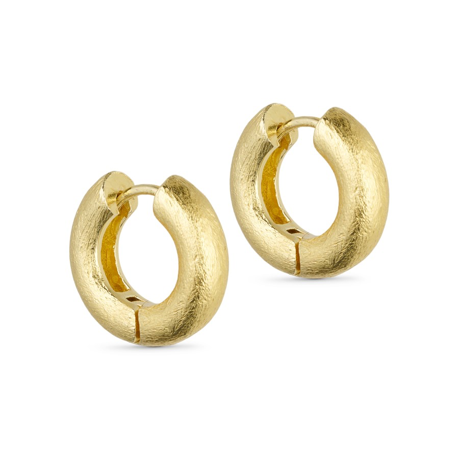 Pure By Nat Chunky Bea Hoops - Gold/silver