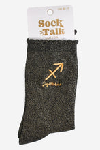 Load image into Gallery viewer, Sock Talk Women’s Zodiac Glitter Socks
