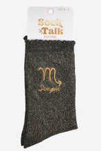 Load image into Gallery viewer, Sock Talk Women’s Zodiac Glitter Socks
