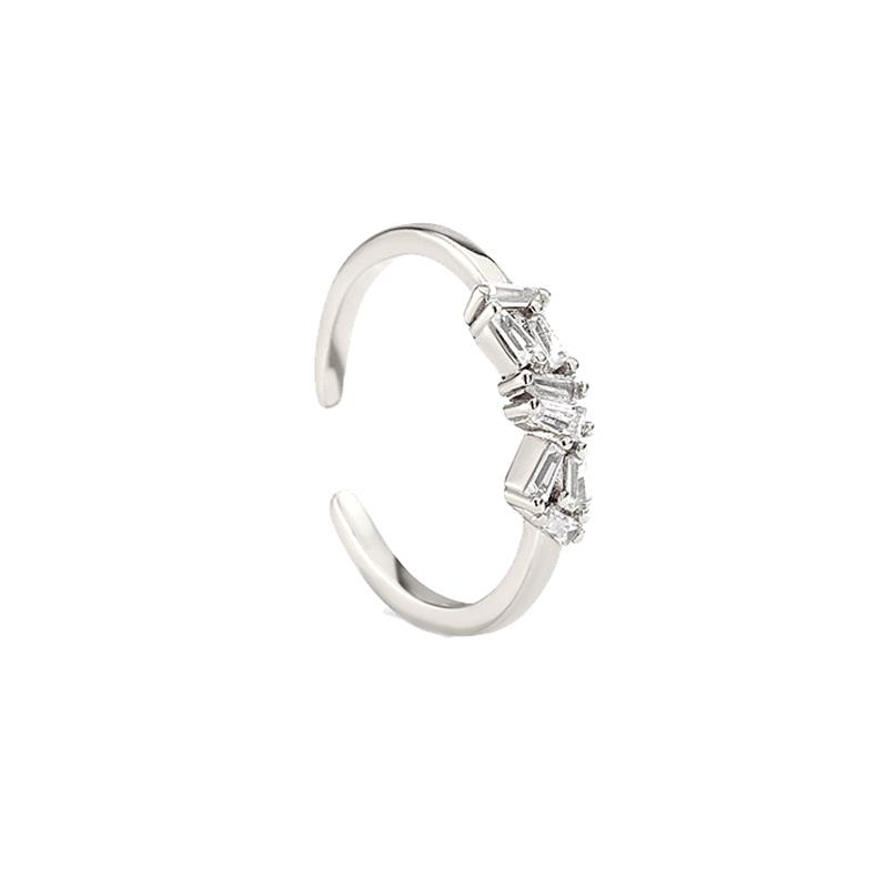 CZ Silver Cluster Ring