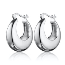 Load image into Gallery viewer, Scream Pretty Large Chunky Pillow Hoop Earrings - Silver/Gold
