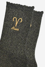 Load image into Gallery viewer, Sock Talk Women’s Zodiac Glitter Socks
