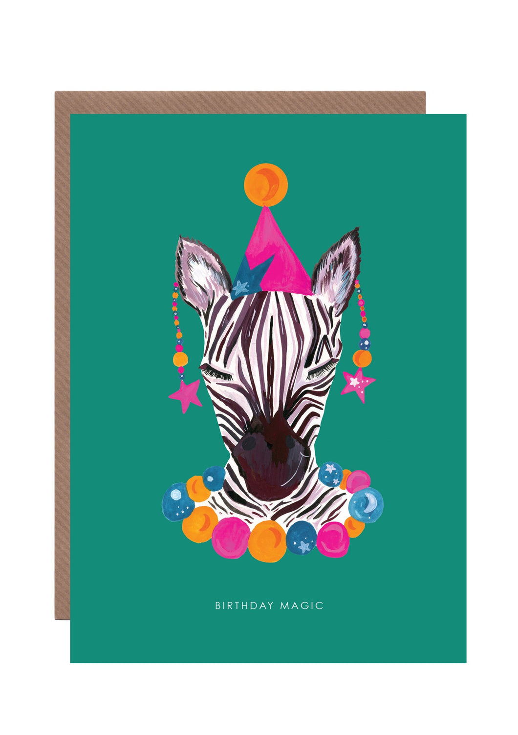 Zebra Birthday Magic Greeting Card